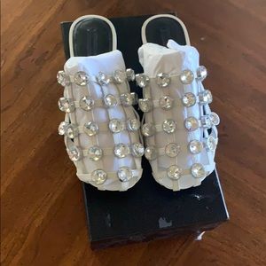 Alexander Wang Amelia Studded Caged Mule Flat Sz39